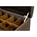 SOLE SECRET DUO 10 Button Linen & Shoe Storage Bench - OBSESSION