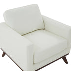 Chester Mid-Century Modern One-Seater Sofa Leather Accent Arm Chair for Living Room Bedroom Lounge - 33.46