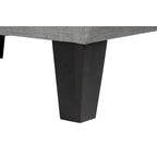 MJL Furniture MAX Squared Decorative Button Tufted Upholstered Grey Firm Ottoman
