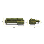 Poly & Bark Napa 104.5 Fabric Right Sectional Sofa