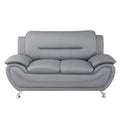 Sanuel 61.3 Faux Leather Pillow Top Arm Loveseat - N/A