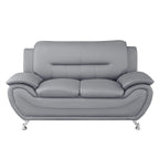 Sanuel 61.3 Faux Leather Pillow Top Arm Loveseat - N/A