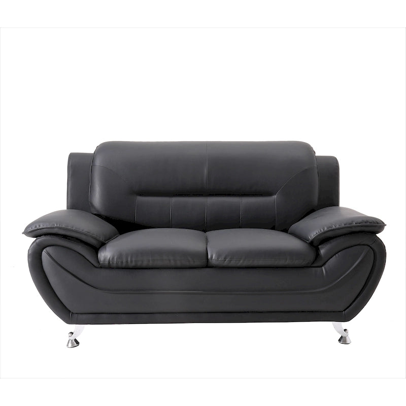 Sanuel 61.3 Faux Leather Pillow Top Arm Loveseat - N/A