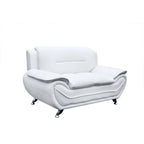 Sanuel 61.3 Faux Leather Pillow Top Arm Loveseat - N/A