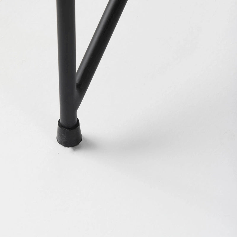 Leonidas Black Faux Leather w/Black Metal Frame Accent Chair