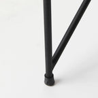 Leonidas Black Faux Leather w/Black Metal Frame Accent Chair