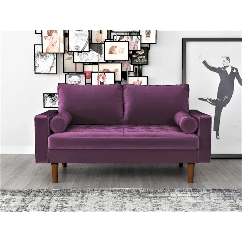 US Pride Lopez Mid-century Loveseat