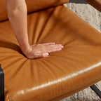 Art Leon Modern Faux Leather Accent Chairs Set of 2