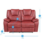 Steve Silver Kameryn Faux Leather Manual Reclining Loveseat