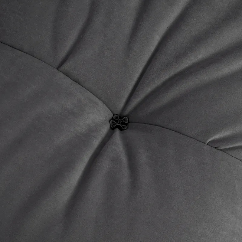 89 Modern Section Sofa with Arms Velvet Fabric Sofa For Living Room