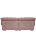 89 Modern Section Sofa with Arms Velvet Fabric Sofa For Living Room