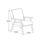 Weldon Mid-Century Fabric Upholstered Chair