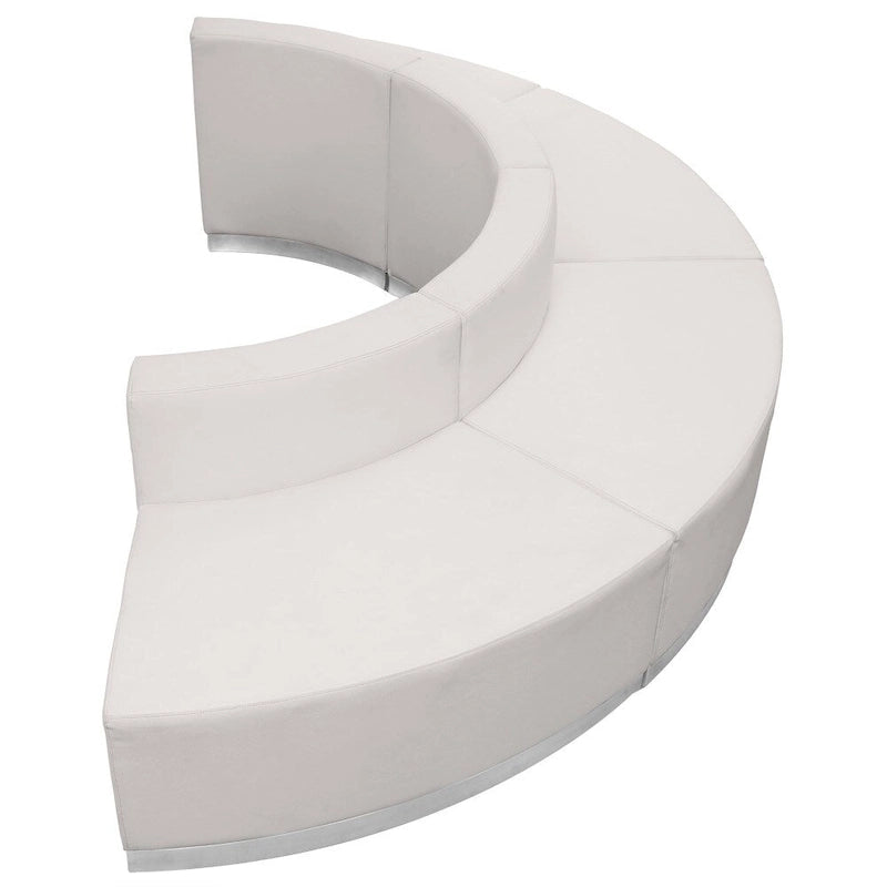 4 PC LeatherSoft Modular Reception Configuration w/Taut Back &Seat - 105W x 25.25 - 52.5D x 27H