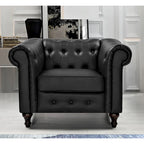 Brooks Classic Chesterfield 3-Piece Living Room Set-Chair Loveseat & Sofa