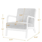 Leon Mid Century Modern Upholstered Accent Chairs Armchair Set of 2