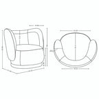 Manhattan Comfort Contemporary Siri Sofa and Accent Chair Set with Pillows
