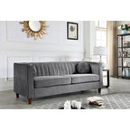 Arvilla Velvet Kitts Classic Chesterfield Sofa