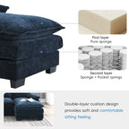 Modern U-shaped Sectional Sofa with Waist PillowsSleeper Sofa Couch with Chaise Lounge