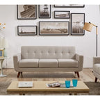 U.S. Pride Furniture Grace Rainbeau Linen Upholstered Tufted Mid-century Sofa
