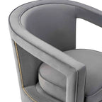 Stark Modern Velvet Swivel Accent Chair