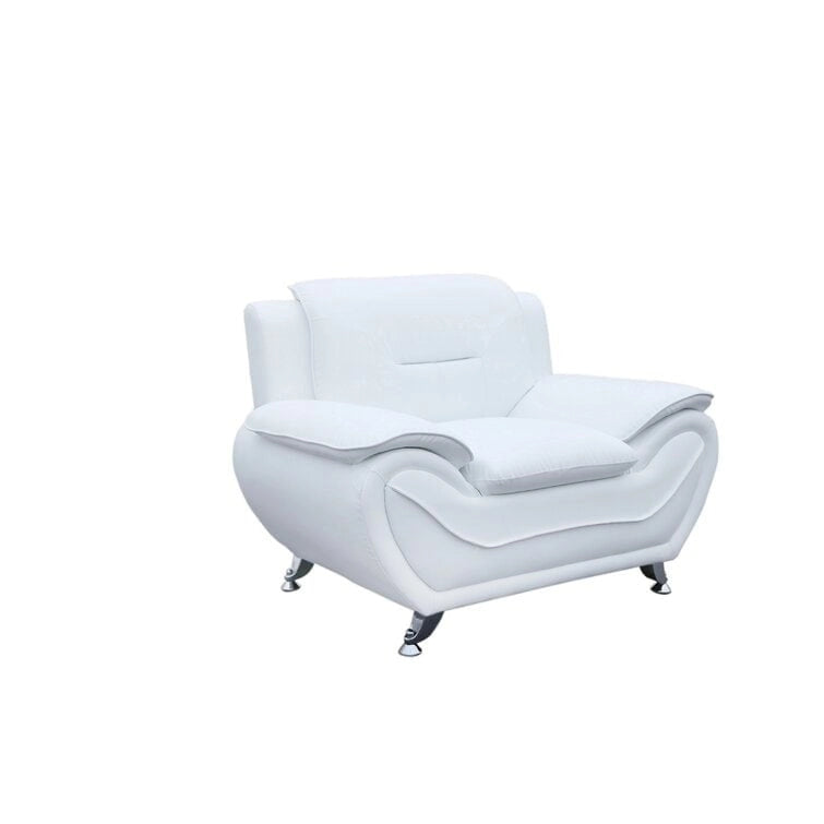Michael Segura Faux Leather Upholstered Club Chair