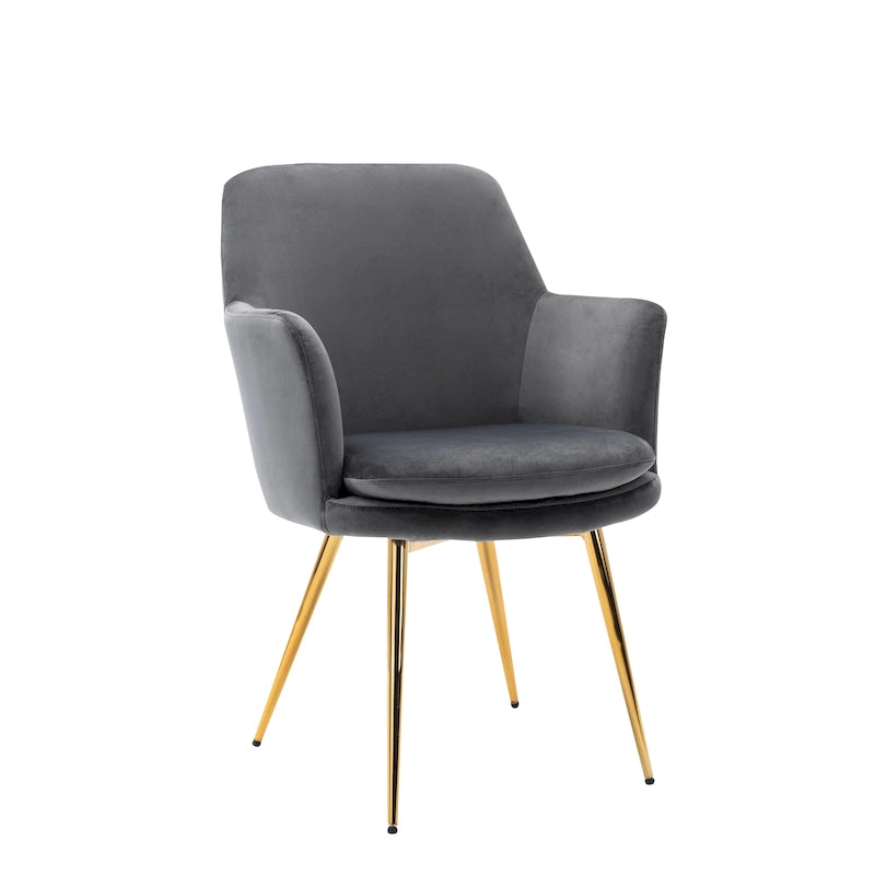 Porthos Home Gemma Velvet and Goldtone Metal Accent Chair