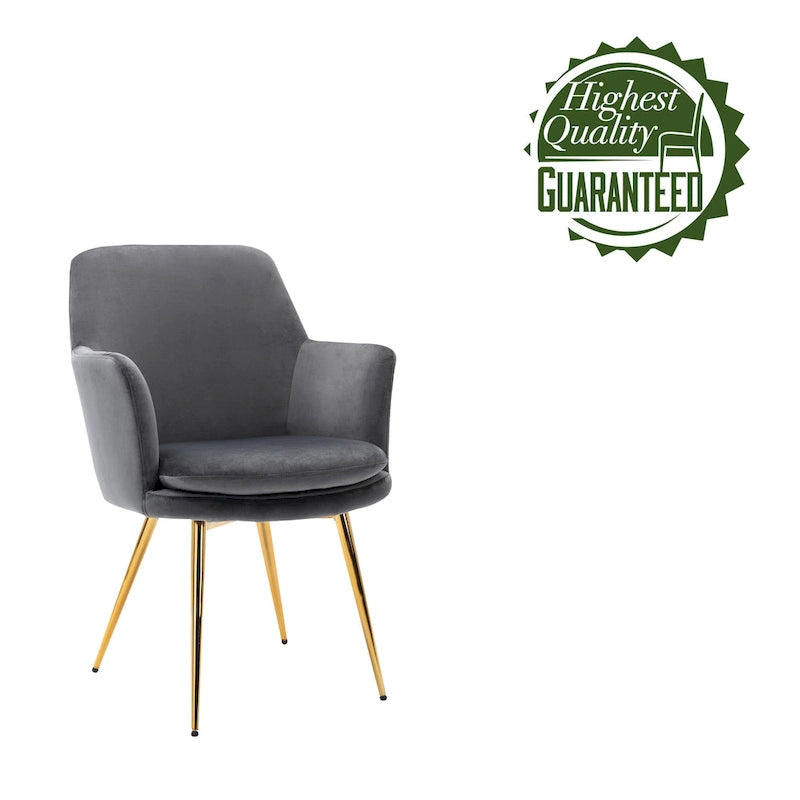 Porthos Home Gemma Velvet and Goldtone Metal Accent Chair