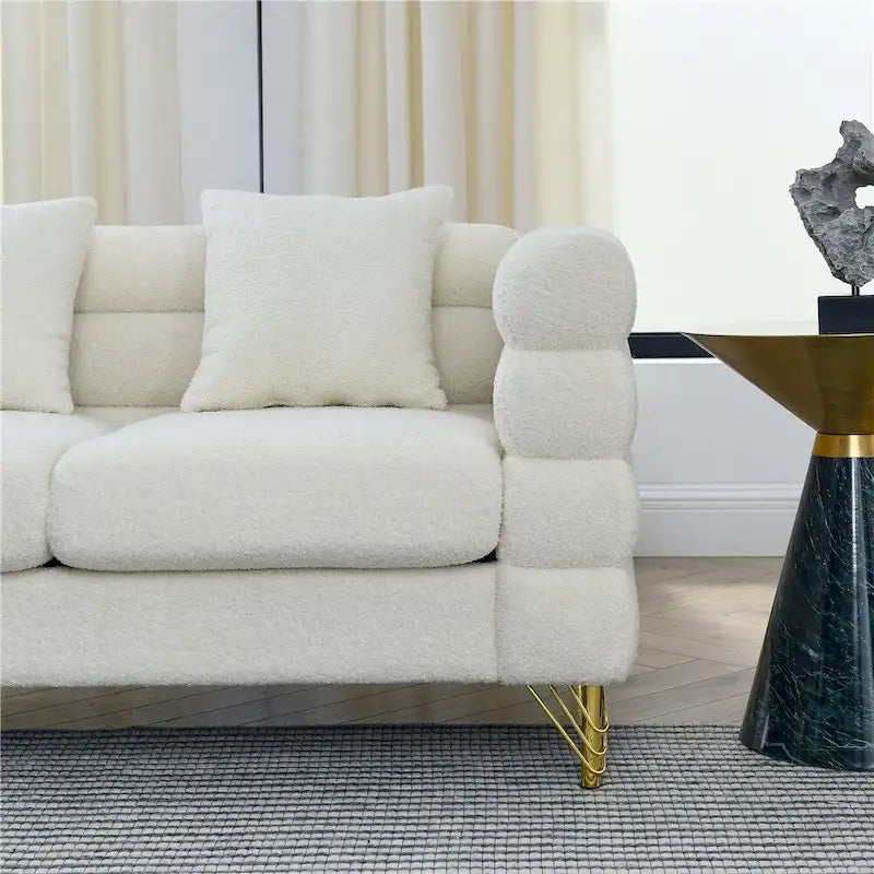 Oversized 2 Seater Sectional Sofa, Living Room Fabric Sectional Sofa