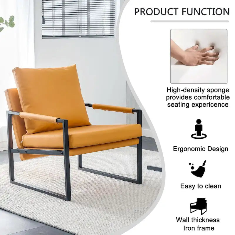 Ouyessir Set of 2 Modern Velvet Accent Chair Linen Sling ArmChair