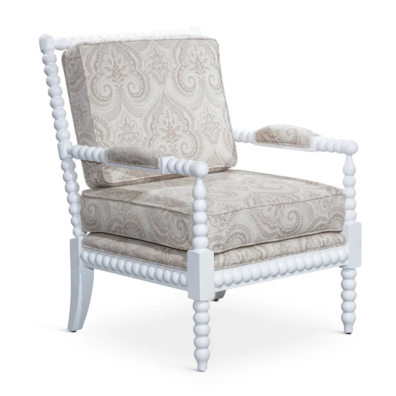 Spindle Fabric Arm Chair