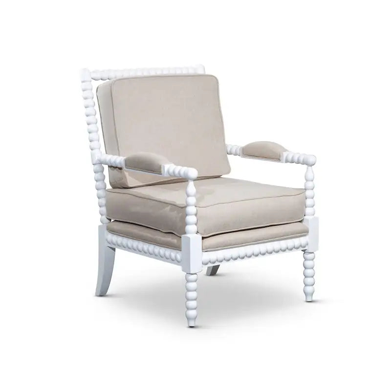 Spindle Fabric Arm Chair