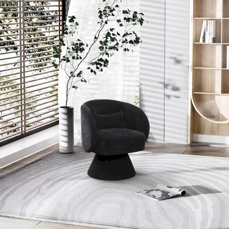 Ouyessir 360 Degree Modern Swivel Cuddle Barrel Sofa Chairs
