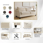 CraftPorch Classic Linen Upholstered Sofa