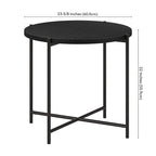 Loretta 23.63 Wide Round Side Table with MDF Top