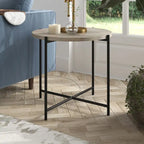 Loretta 23.63 Wide Round Side Table with MDF Top