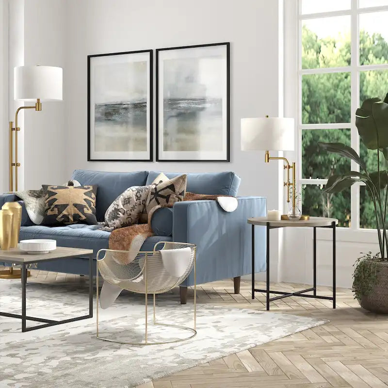 Loretta 23.63 Wide Round Side Table with MDF Top