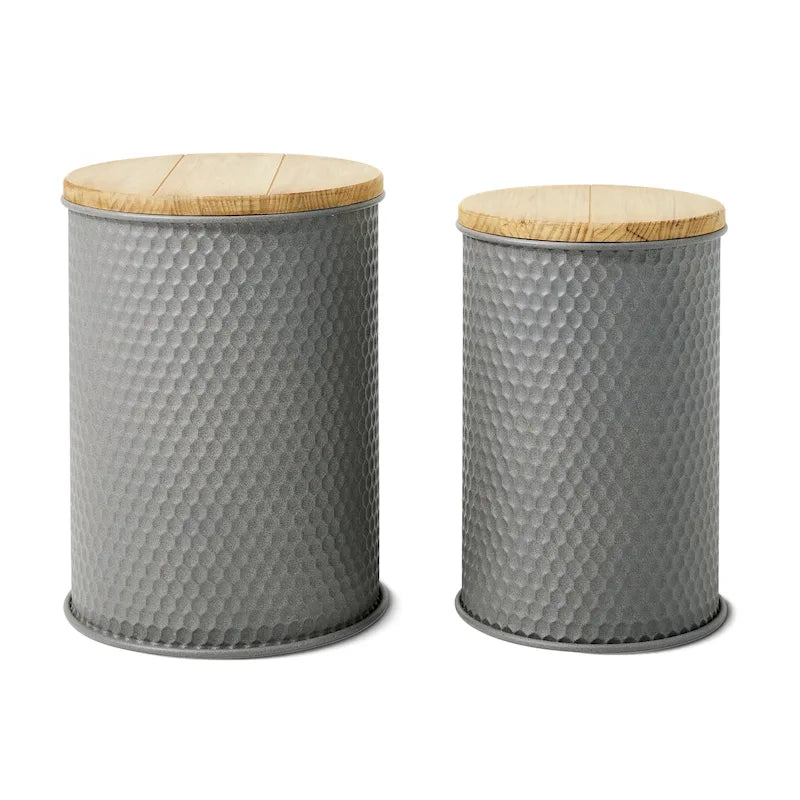 Glitzhome Set of 2 19 H Farmhouse End Table Storage Ottoman