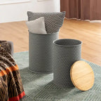 Glitzhome Set of 2 19 H Farmhouse End Table Storage Ottoman