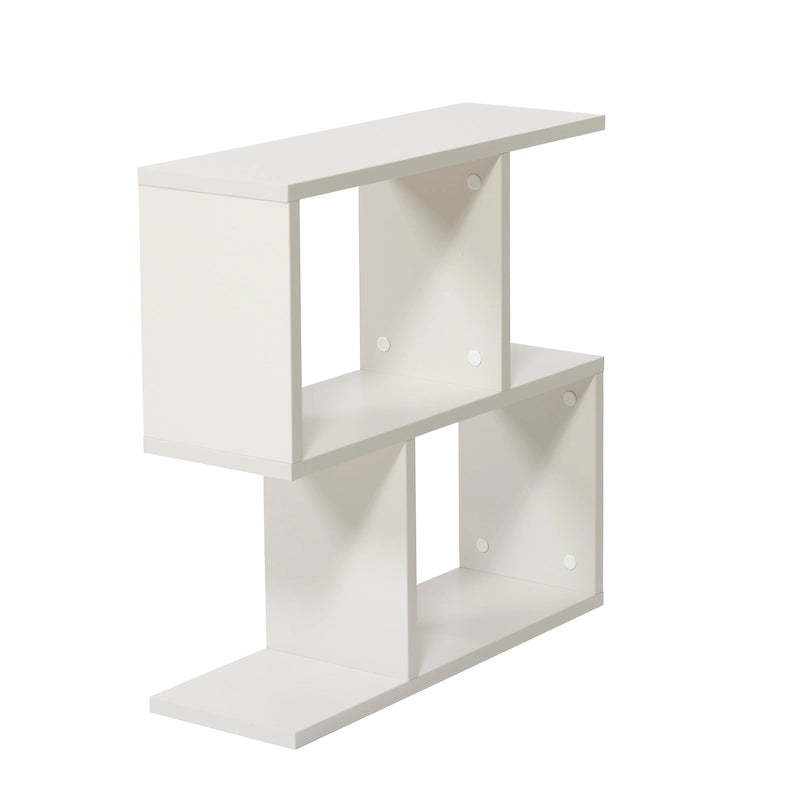 Lon Rectangle 4 Shelves End Table, 23 inch Skinny End Table for Living Rooms