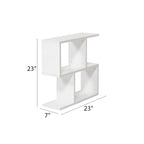 Lon Rectangle 4 Shelves End Table, 23 inch Skinny End Table for Living Rooms