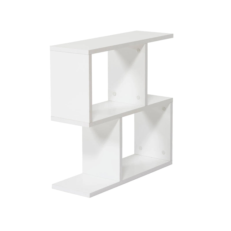 Lon Rectangle 4 Shelves End Table, 23 inch Skinny End Table for Living Rooms