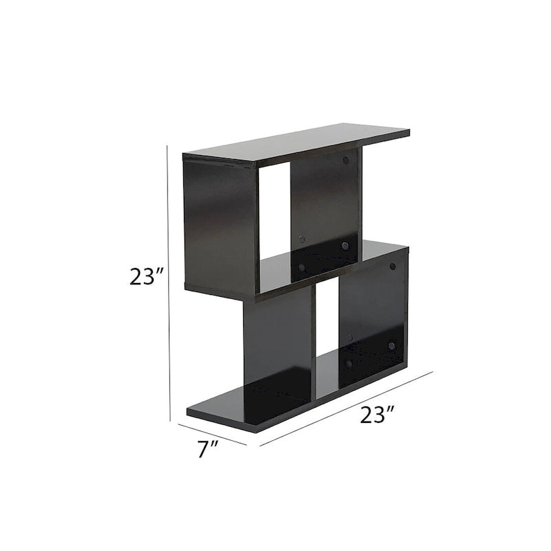 Lon Rectangle 4 Shelves End Table, 23 inch Skinny End Table for Living Rooms