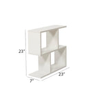 Lon Rectangle 4 Shelves End Table, 23 inch Skinny End Table for Living Rooms