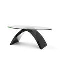 Crescendo Modern 47-inch Glass Top Oval Coffee Table by Furniture of America