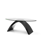 Crescendo Modern 47-inch Glass Top Oval Coffee Table by Furniture of America