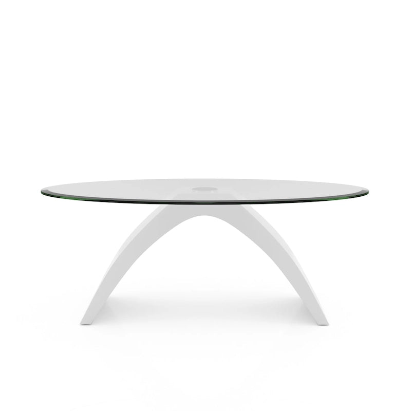 Crescendo Modern 47-inch Glass Top Oval Coffee Table by Furniture of America