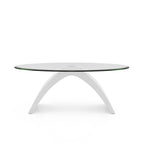 Crescendo Modern 47-inch Glass Top Oval Coffee Table by Furniture of America