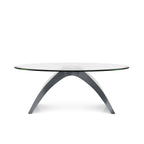 Crescendo Modern 47-inch Glass Top Oval Coffee Table by Furniture of America