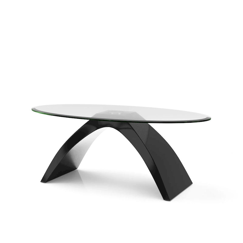 Crescendo Modern 47-inch Glass Top Oval Coffee Table by Furniture of America