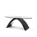 Crescendo Modern 47-inch Glass Top Oval Coffee Table by Furniture of America
